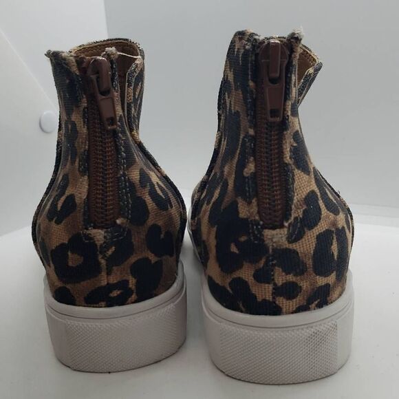 Steve Madden Women Claud Wedge Sneaker Ankle Boots Animal Print Size 5 - Picture 7 of 7